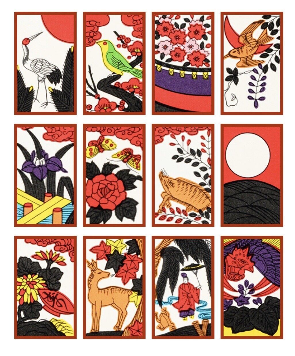 Nintendo Hanafuda/Miyakonohana,都の花/Japanese Playing Cards/Red/New