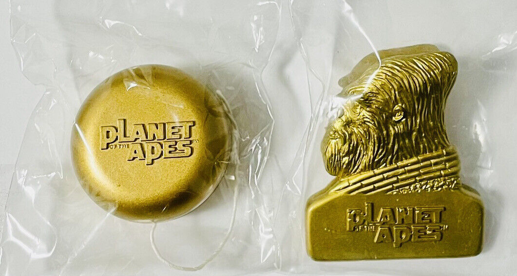 Pepsi and Planet of the Apes Gold Spinner YO-YO and Clip.Rare,New,Made in 2001