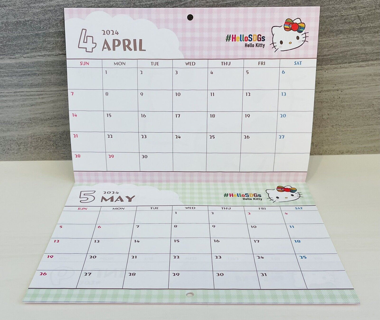 Hello Kitty wall calendar April 2024 to March 2025 Japanese Edition