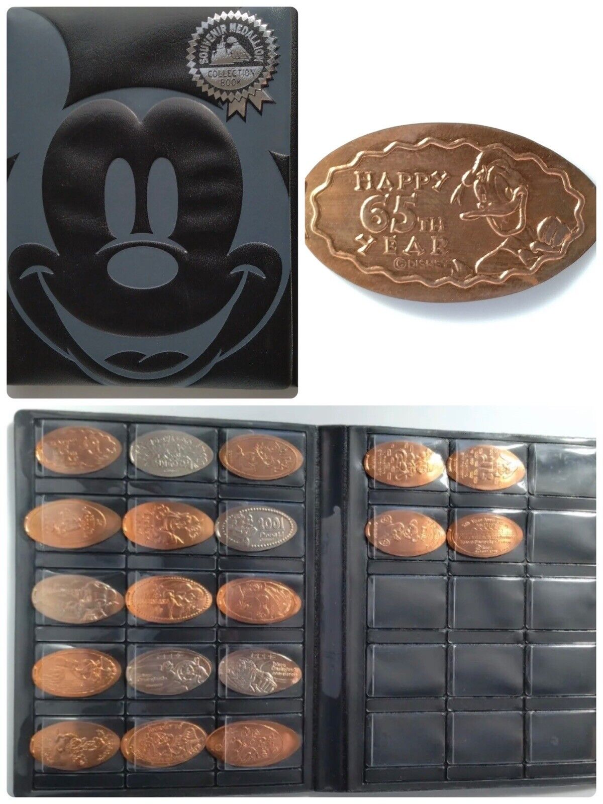 Tokyo Disney Resort 19 Souvenir Medallion Coins with Special Collection Album