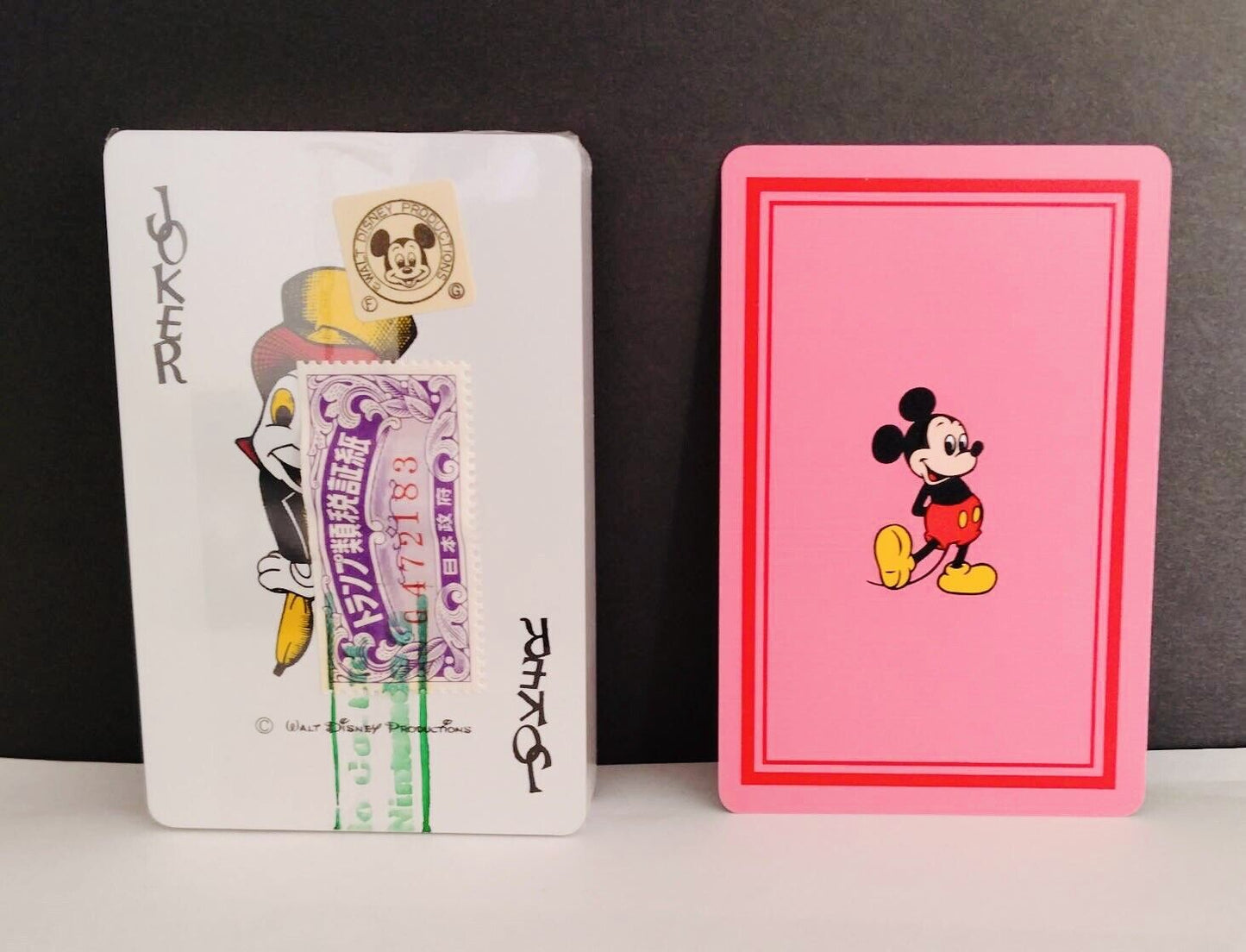 Vintage Nintendo Disney Mickey Mouse plastic playing cards,made before 1989.Rare