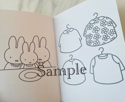 miffy Coloring Book Colored Pencils Chiyogami Folding Papers Erasers Set♡