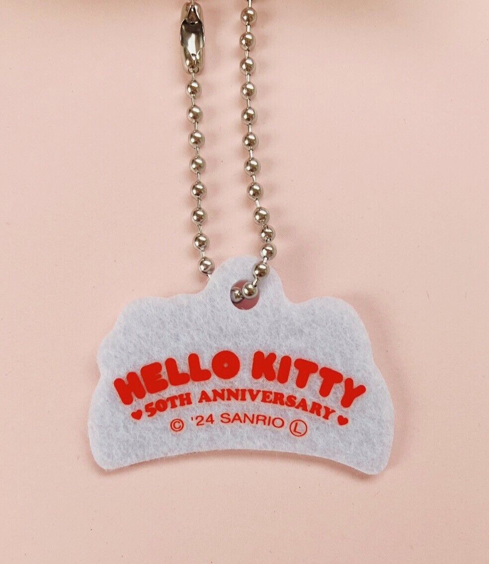 Hello Kitty 50th Anniversary Plush Key Chain ♡New from Japan