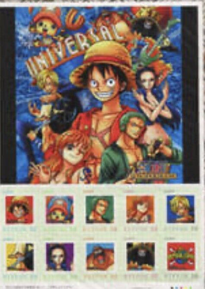 ONE PIECE Premier Stamp Set Universal Studio Japan Limited Very Rare☆New Sealed