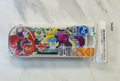 Pokemon Chopsticks Spoon and Fork Set with Case New Sealed from Japan