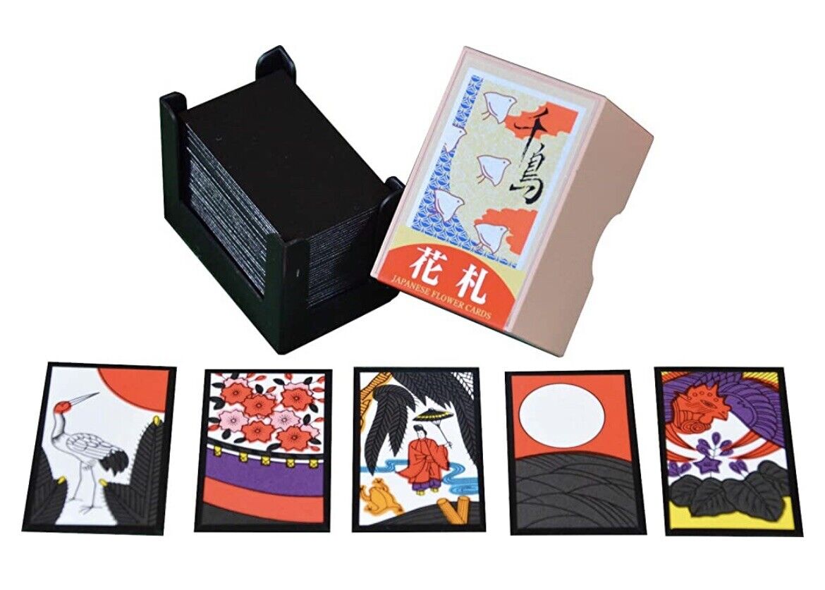 Hanafuda Chidori by ANGEL Playing Cards/Black/flower cards/unused