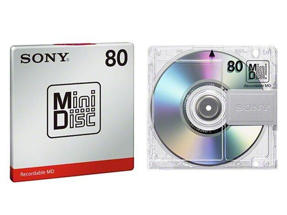 Sony MDW80T MD 80 Minutes Recordable Blank MiniDisc 1 disc