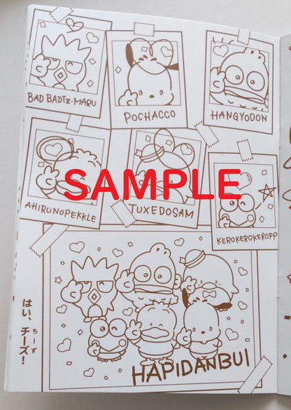 Sanrio HAPIDANBUI Coloring Book/Japanese edition/A5 Size,New,2022