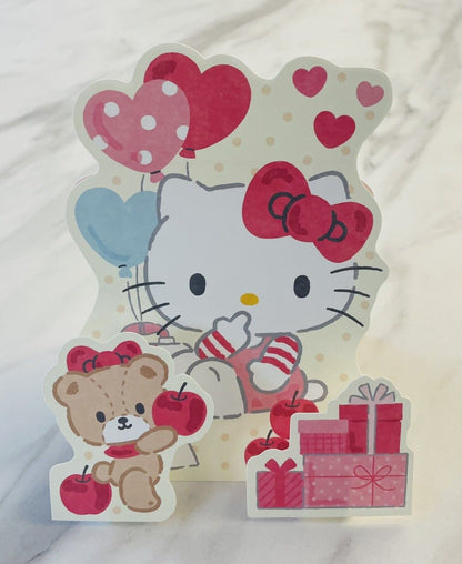 Sanrio Hello Kitty Birthday Card Set ♡ Pop up card Stickers Envelope