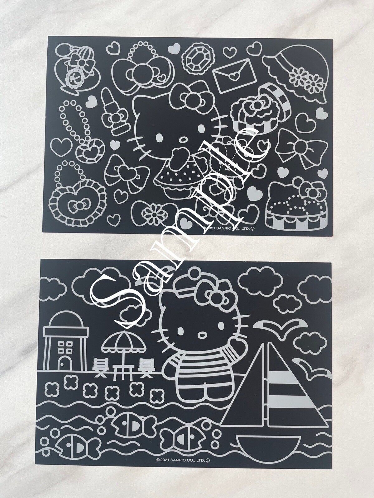 Sanrio Hello Kitty Scratch Art 4 sheets so cute ♡ New