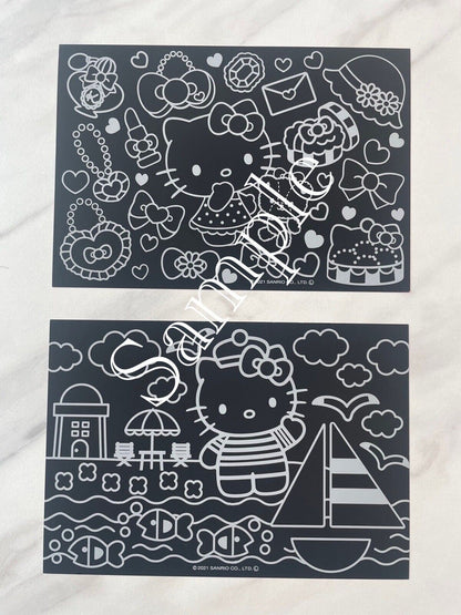 Sanrio Hello Kitty Scratch Art 4 sheets so cute ♡ New