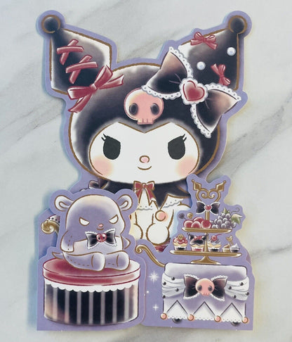 Sanrio Kuromi Birthday Card Set ♡ Pop up card Stickers Envelope