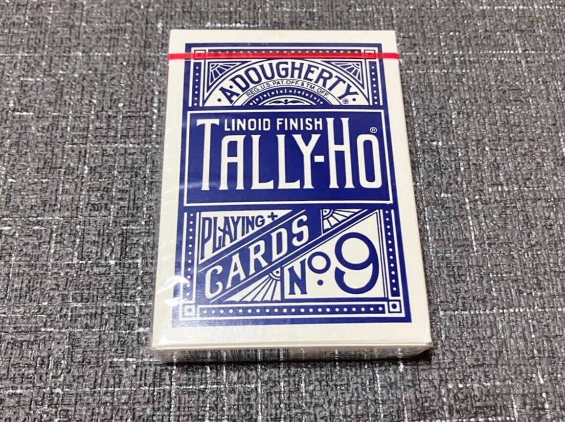 TALLY HO #9 Playing Cards Deck Original Circle Back Blue