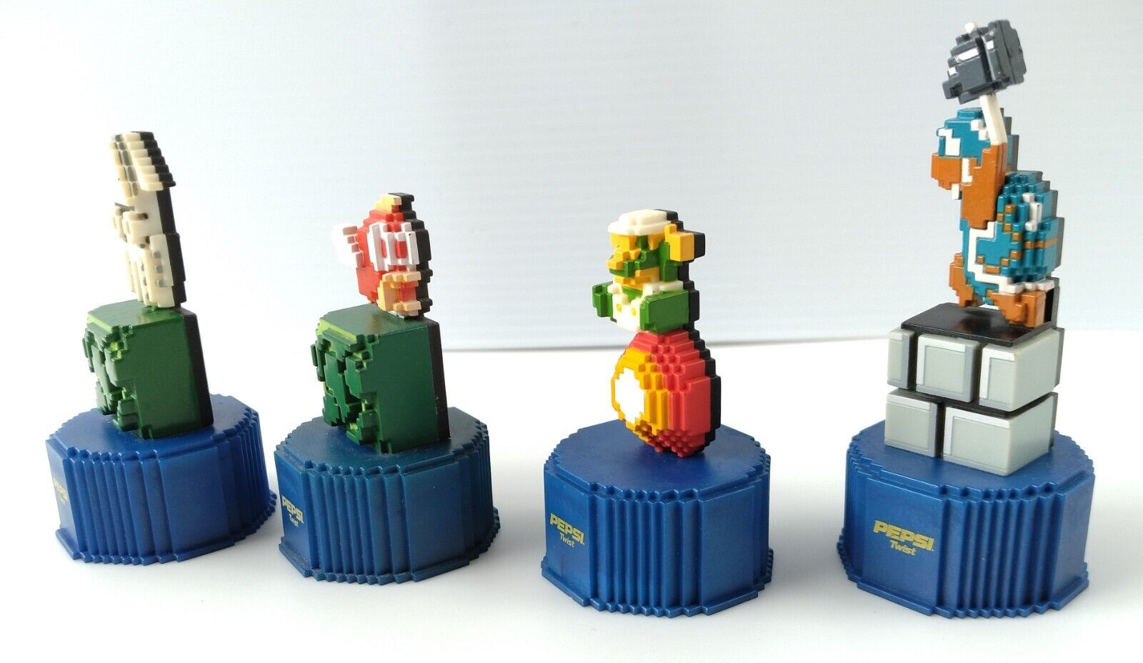 PEPSI Super Mario Bros. Dot Bottle Cap set of 4