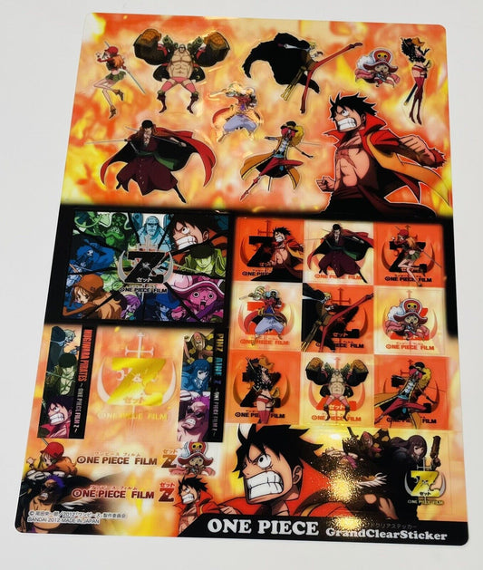 One Piece stickers sheet/big size/2012/Rare/Japan/good condition/Film Z