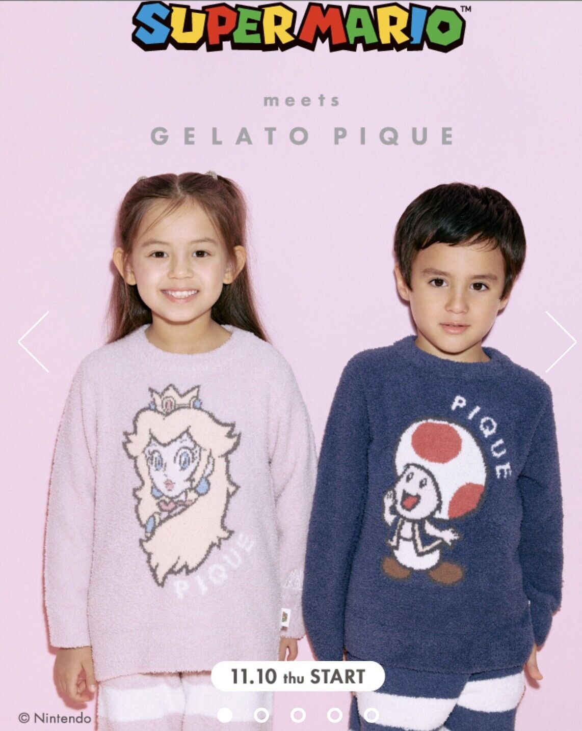 Super Mario Peach Pullover and Long Pants 40 in. by Gelato Pique