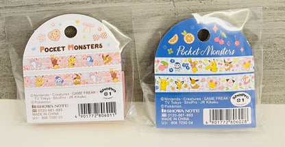 Pokemon Washi Tapes♡15mm×3m 2 Kinds New from Japan