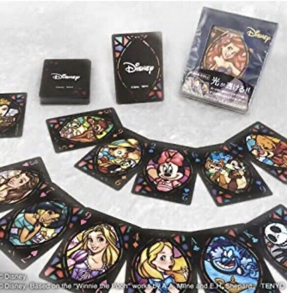 Disney characters stained glass playing cards direct from Japan