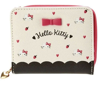 Hello Kitty Wallet Purse Heart and Strawberry ♡ New from Japan