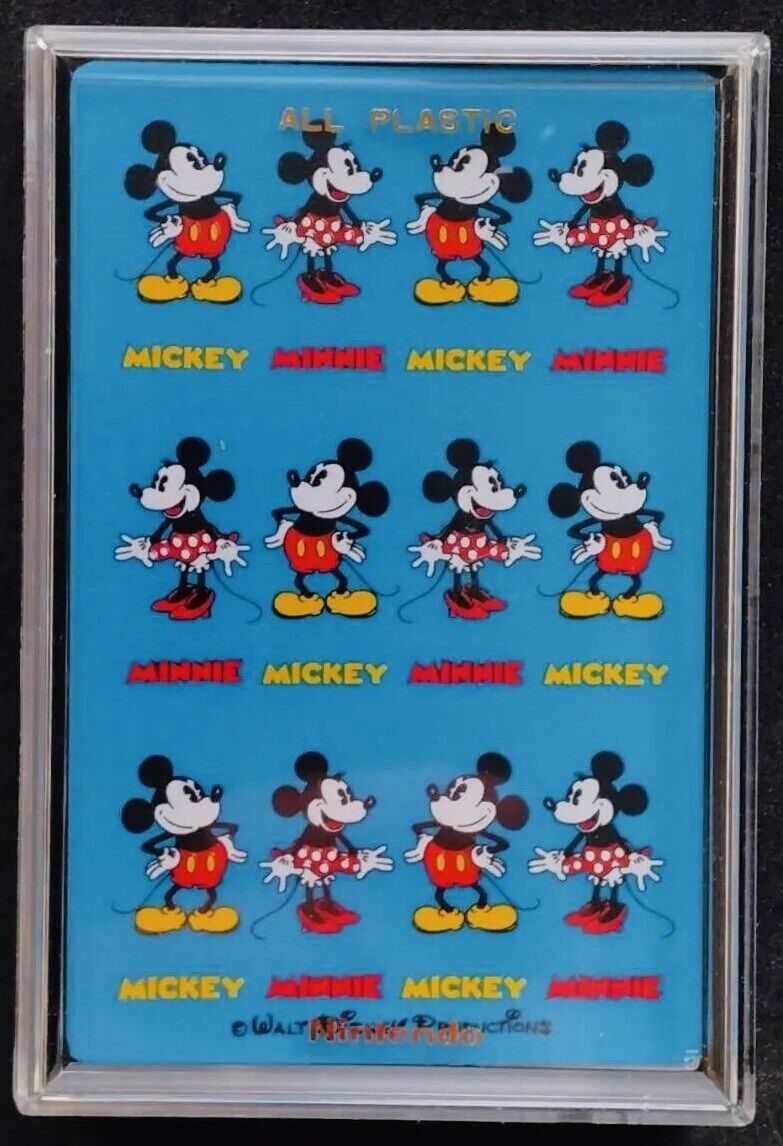 Vintage Nintendo Disney plastic playing cards,made before 1989.Very Rare,New