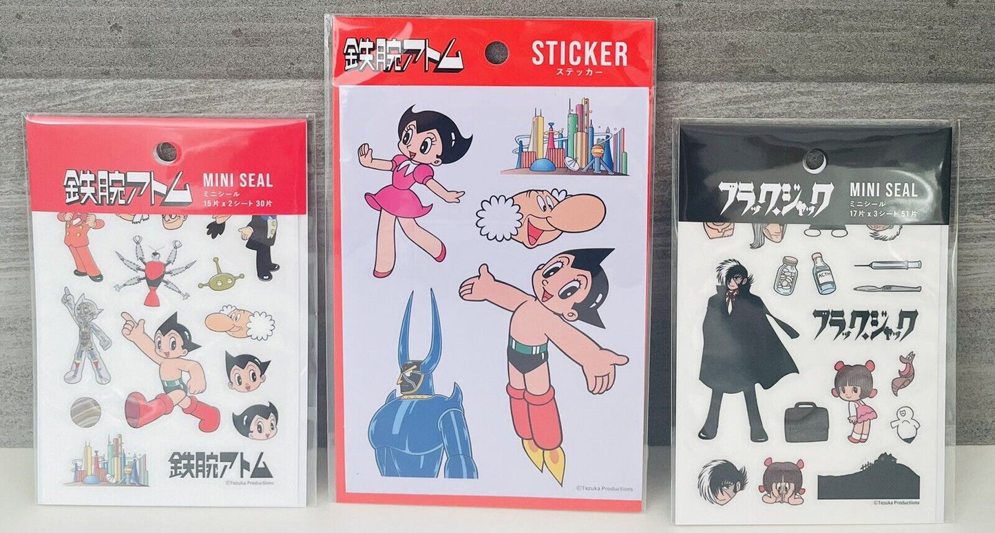 Astro boy and BLACKJACK,stickers,6sheets!New!by Osamu Tezuka