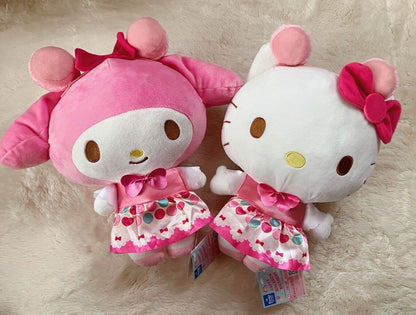 Sanrio Hello Kitty and My Melody Big Plush Set Happy Macaron Birthday