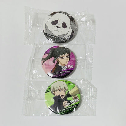 Jujutsu Kaisen Can Badges Set of Maki Zen'in,Toge Inumaki and Panda New Sealed