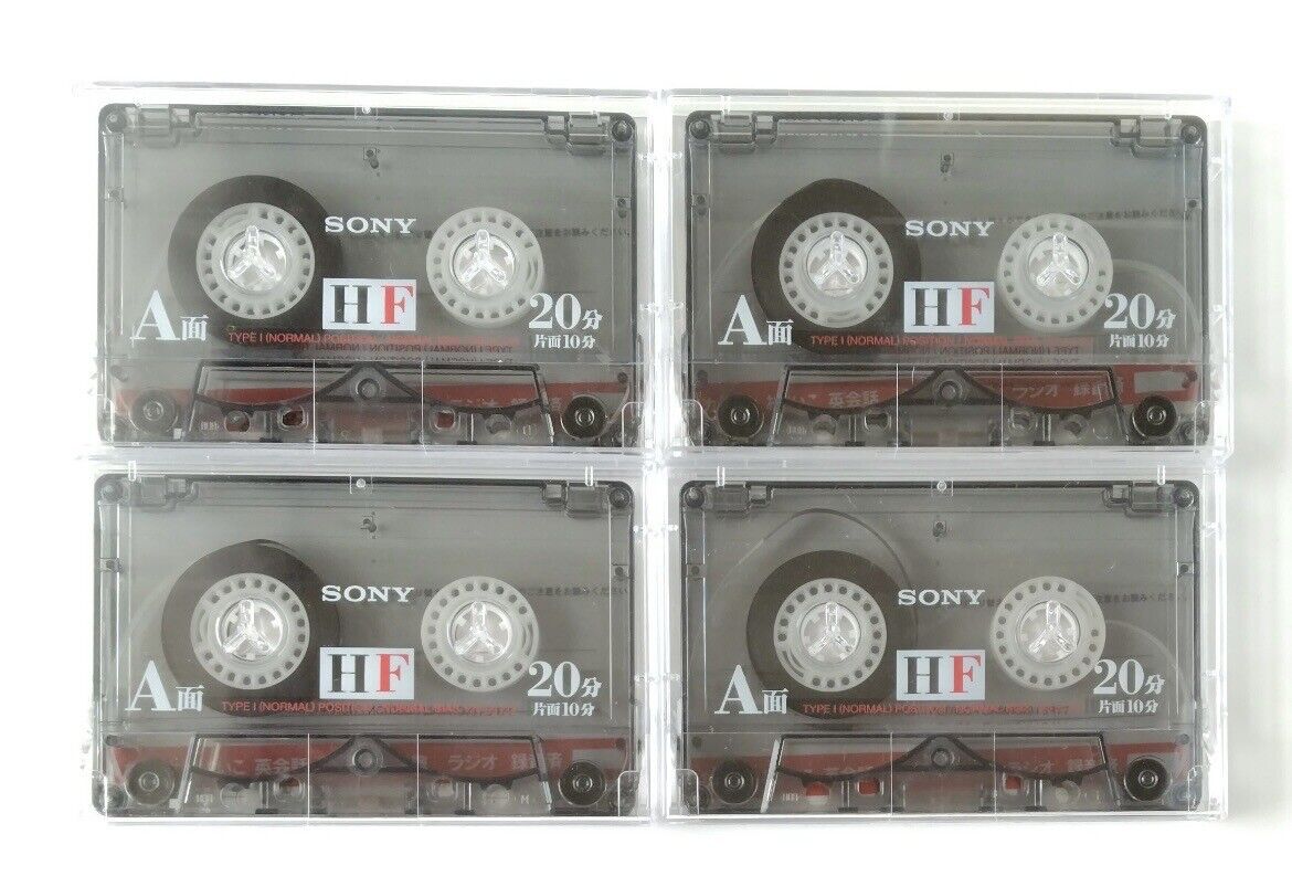 Sony Cassette Tape HF20 4Pieces 4C-20HFA New Unsealed