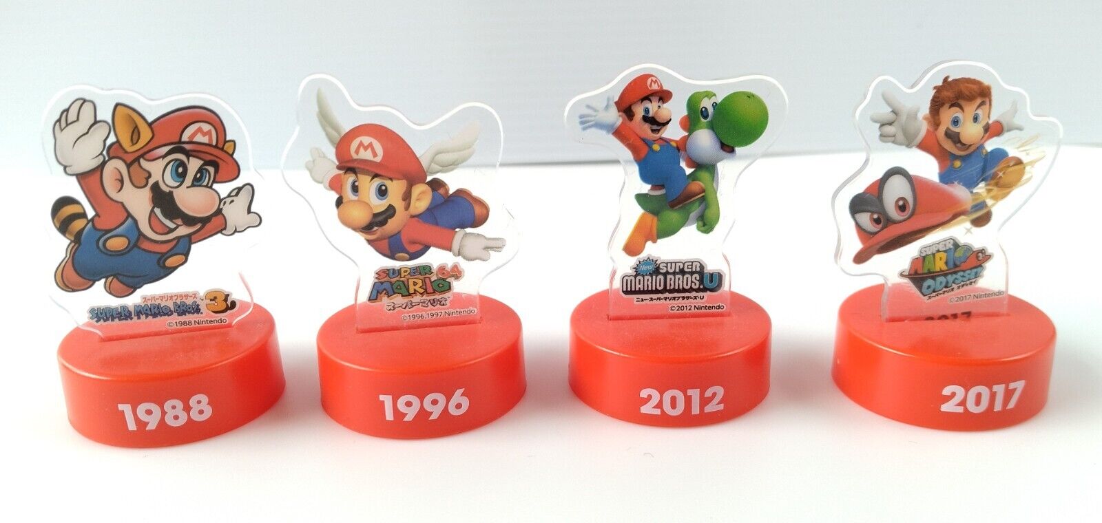 Super  Mario Bros bottle cap marker limited edition set of 4 Nintendo