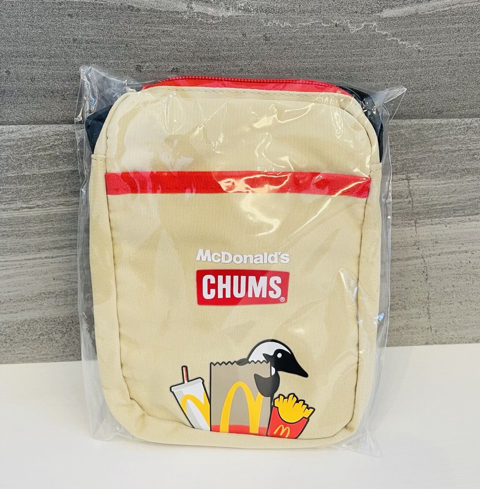 Mcdonald's CHUMS Small shoulder Bag Beige New Sealed 2023