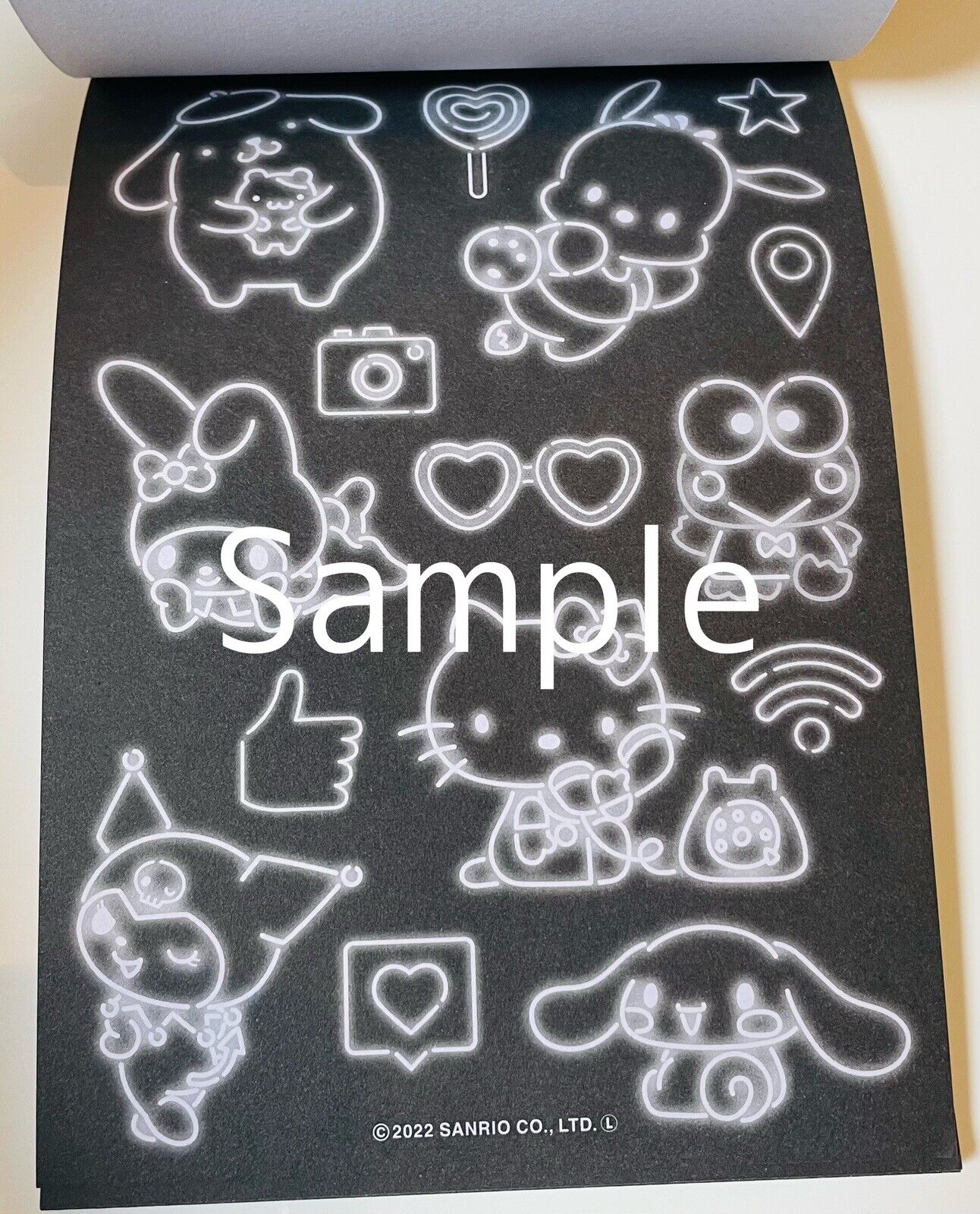 Sanrio Coloring Book Black Version New! So Cute♡ Japanese Edition