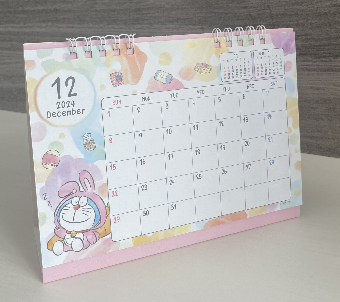 Doraemon desk calendar 2024,from January to December,Japanese Edition.new,Sealed