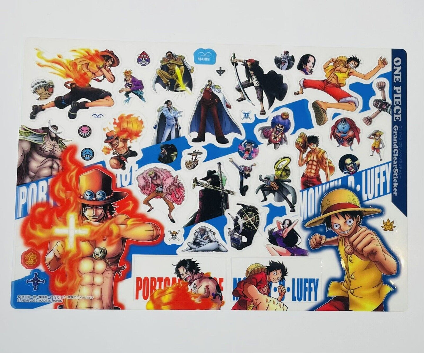 One Piece stickers sheet/big size/2012/Rare/Japan/good condition/clear version