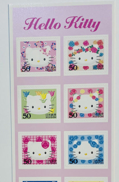 Hello Kitty Postage Stamps issued in 2004,rare,50yen×10,very good condition