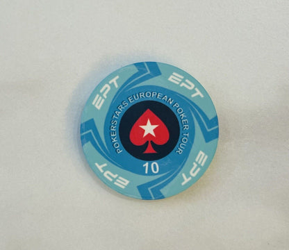 Poker Chips POKERSTARS EPT Ceramic Chips,11 pieces sample Set