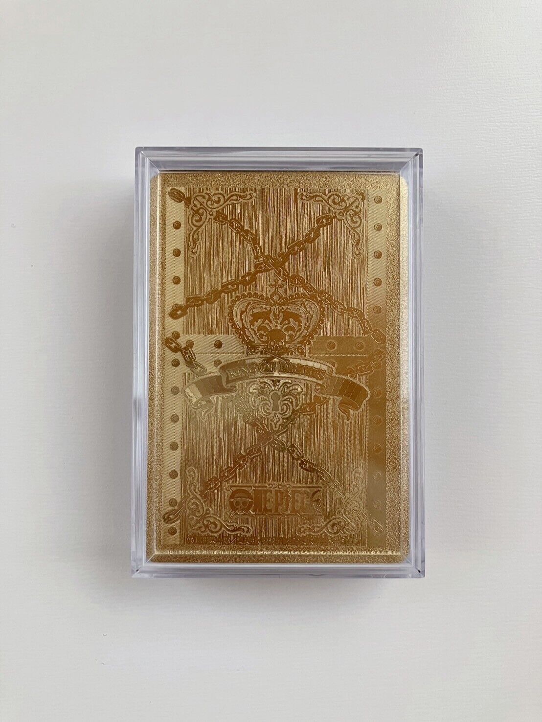 One Piece Gold Plastic Playing Cards by Ensky , Unused for Playing, Very Rare