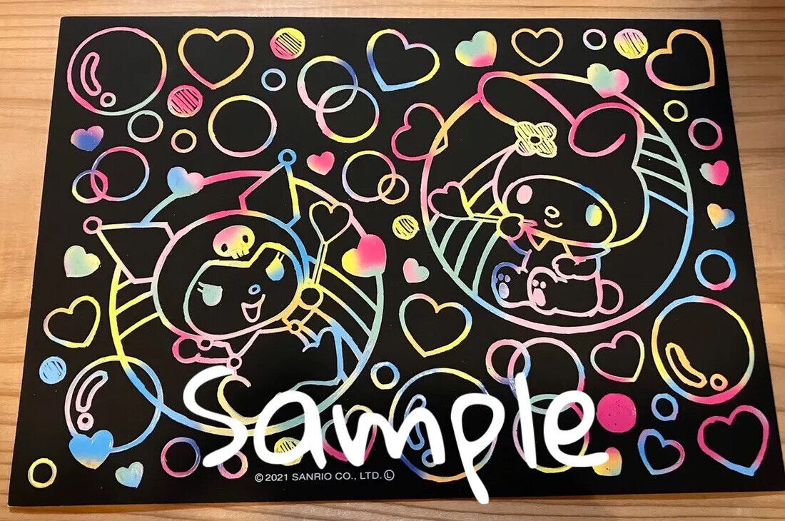 Sanrio Scratch Arts,My Melody and Kuromi.4 sheets,so cute♡