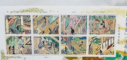 Japanese Postage Stamps,Tale of Genji,源氏物語80yen×10,2008