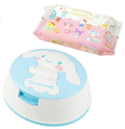 Sanrio Cinnamoroll Wet Tissue Wipes Reusable Case Box with wet tissues new