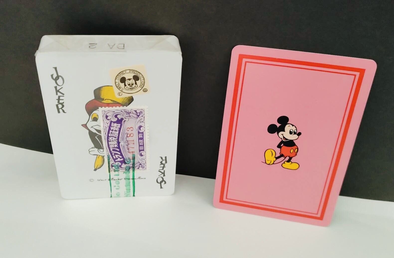 Vintage Nintendo Disney Mickey Mouse plastic playing cards,made before 1989.Rare