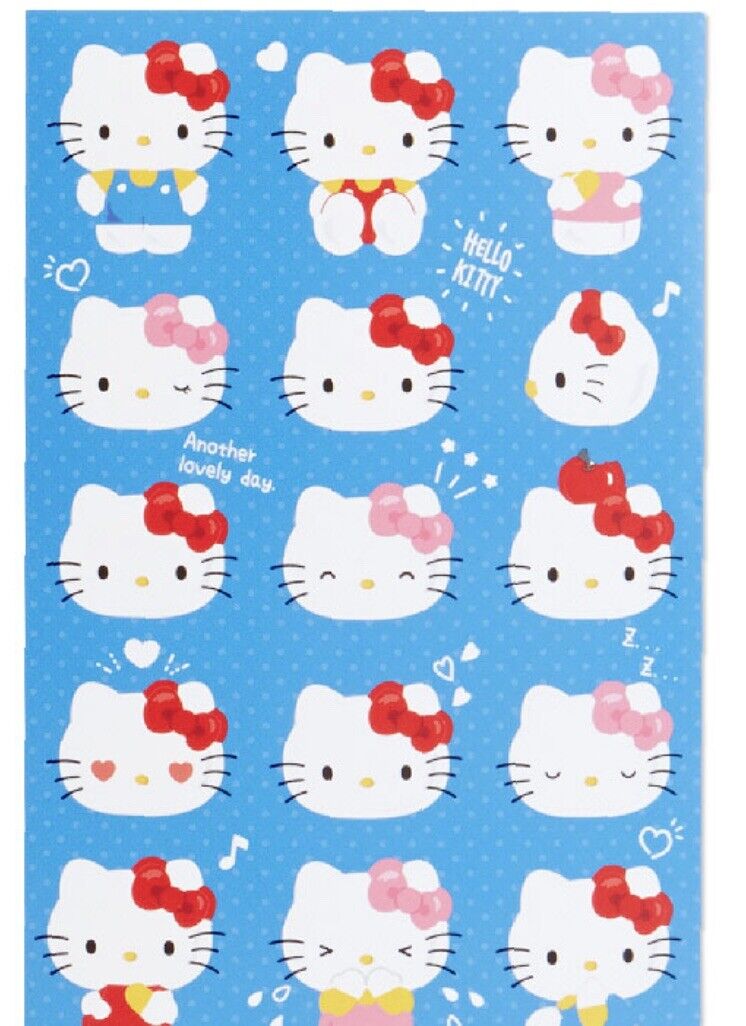 Hello Kitty Stickers 201 pieces,8 sheets.new.made In Japan