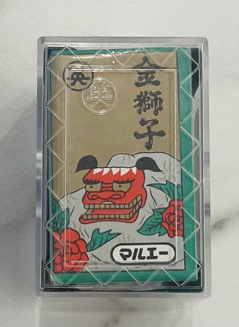 Vintage Hanafuda Black 金獅子 Kinjishi by マルエー marue  Very Rare,made before 1989