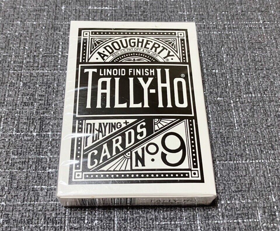 TALLY HO #9 Playing Cards Deck Original Circle Back Black