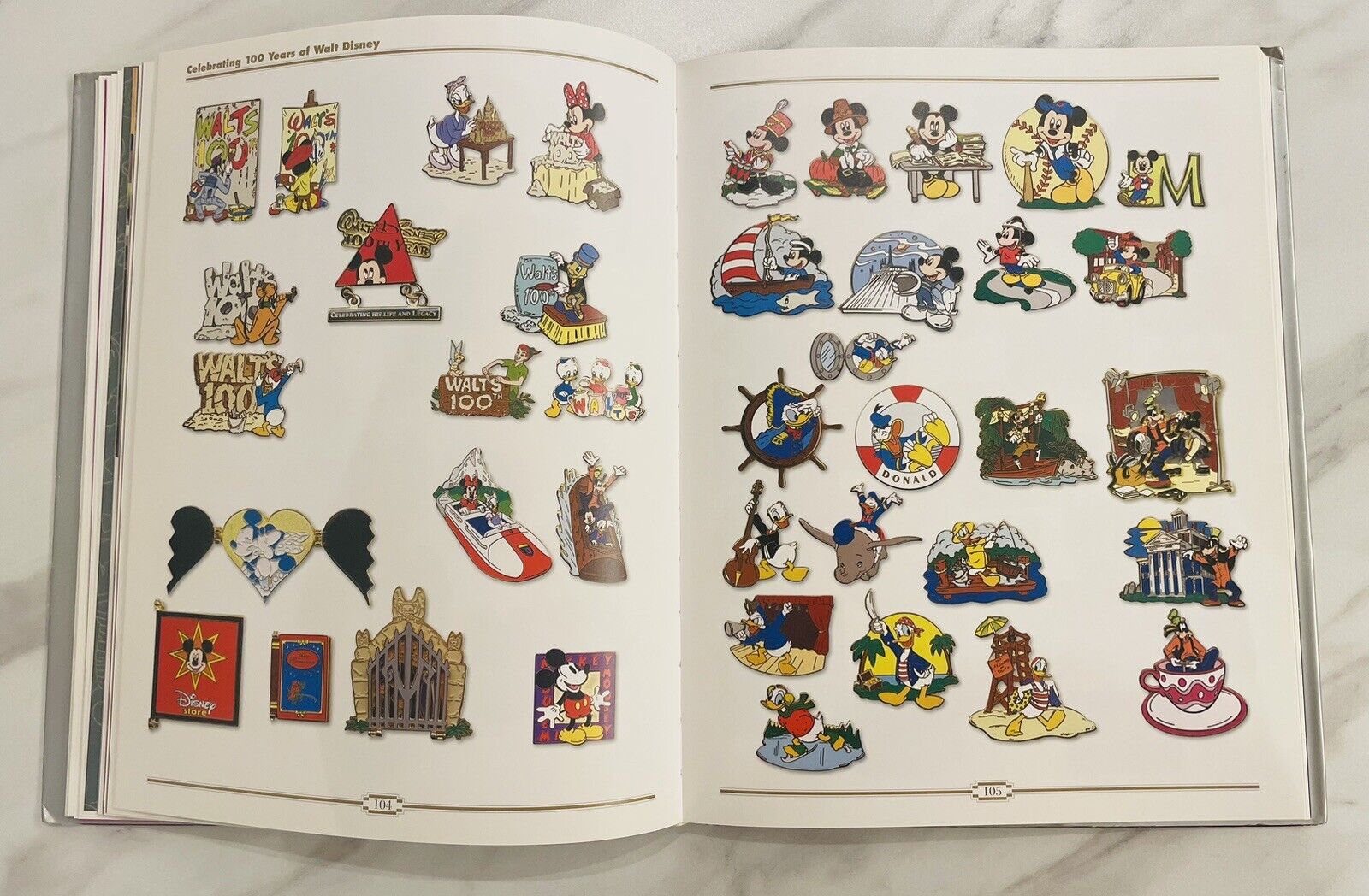 Disney Pins Collection Book.The Art of Disney Pins Issued in 2003.206 pages.Rare