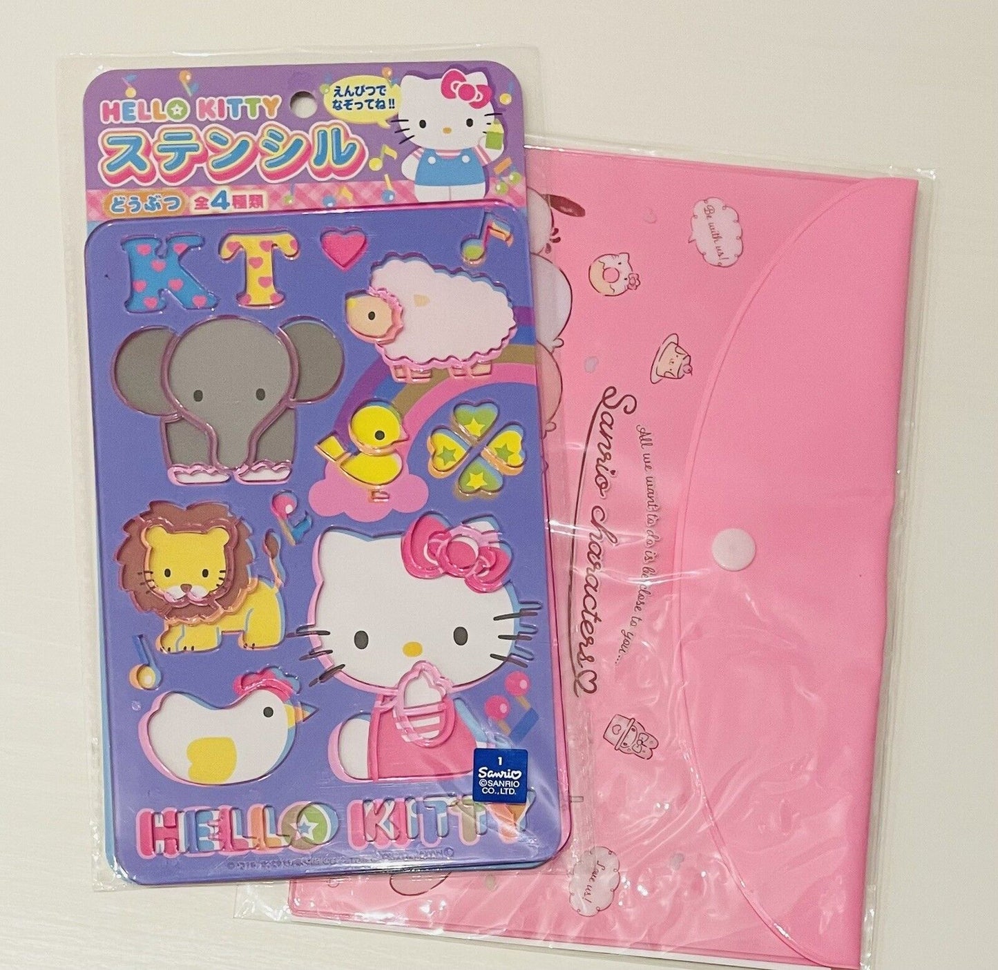 Sanrio notebook,bag,Hello Kitty stencil,from Japan, cute♡Rare⭐︎