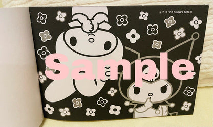 My Melody and Kuromi Coloring Book Black Version New! So Cute♡ Japanese Edition