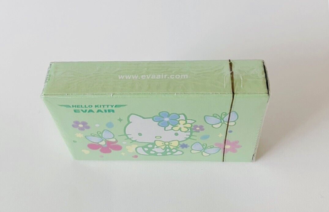 Hello Kitty Playing Cards EVA AIR Green Color From Japan Rare☆ New,Sealed