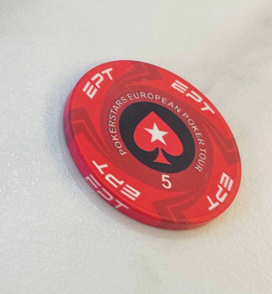 Poker Chip set 100 POKERSTARS EPT Ceramic Chips,100 pieces with case.