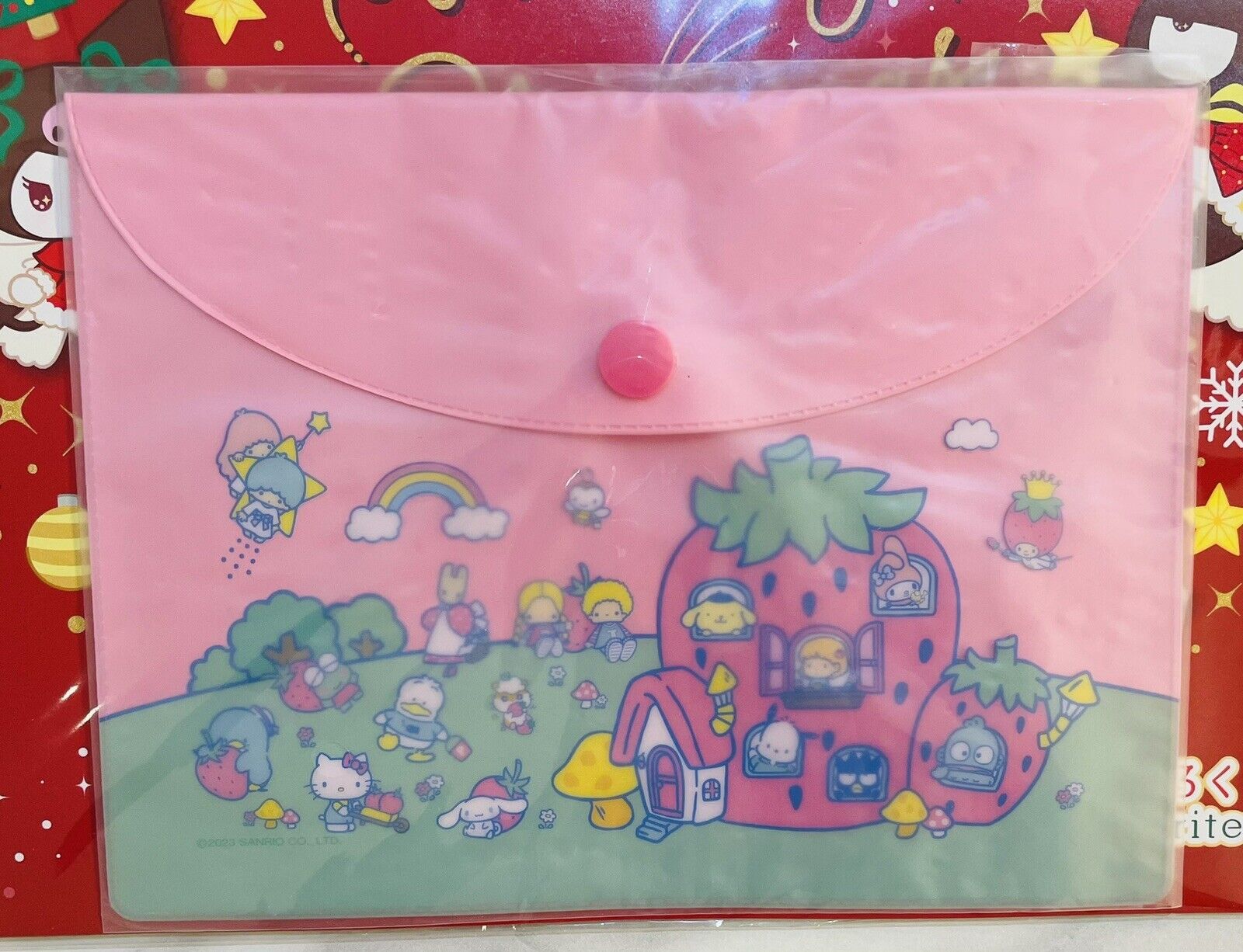 Sanrio Magazine Strawberry News, December 2023/New/with a cute small bag,pouch③