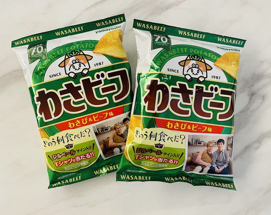 Japanese snack Wasabeef wasabi and beef flavor potato chips,50g,2 bags